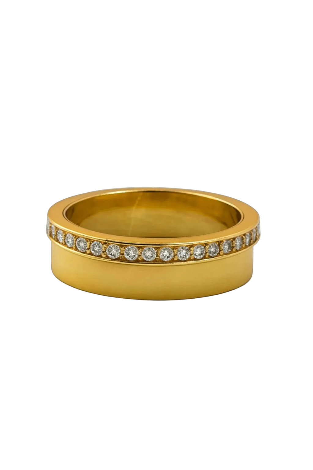 Gold Diamond Wedding Band -6mm
