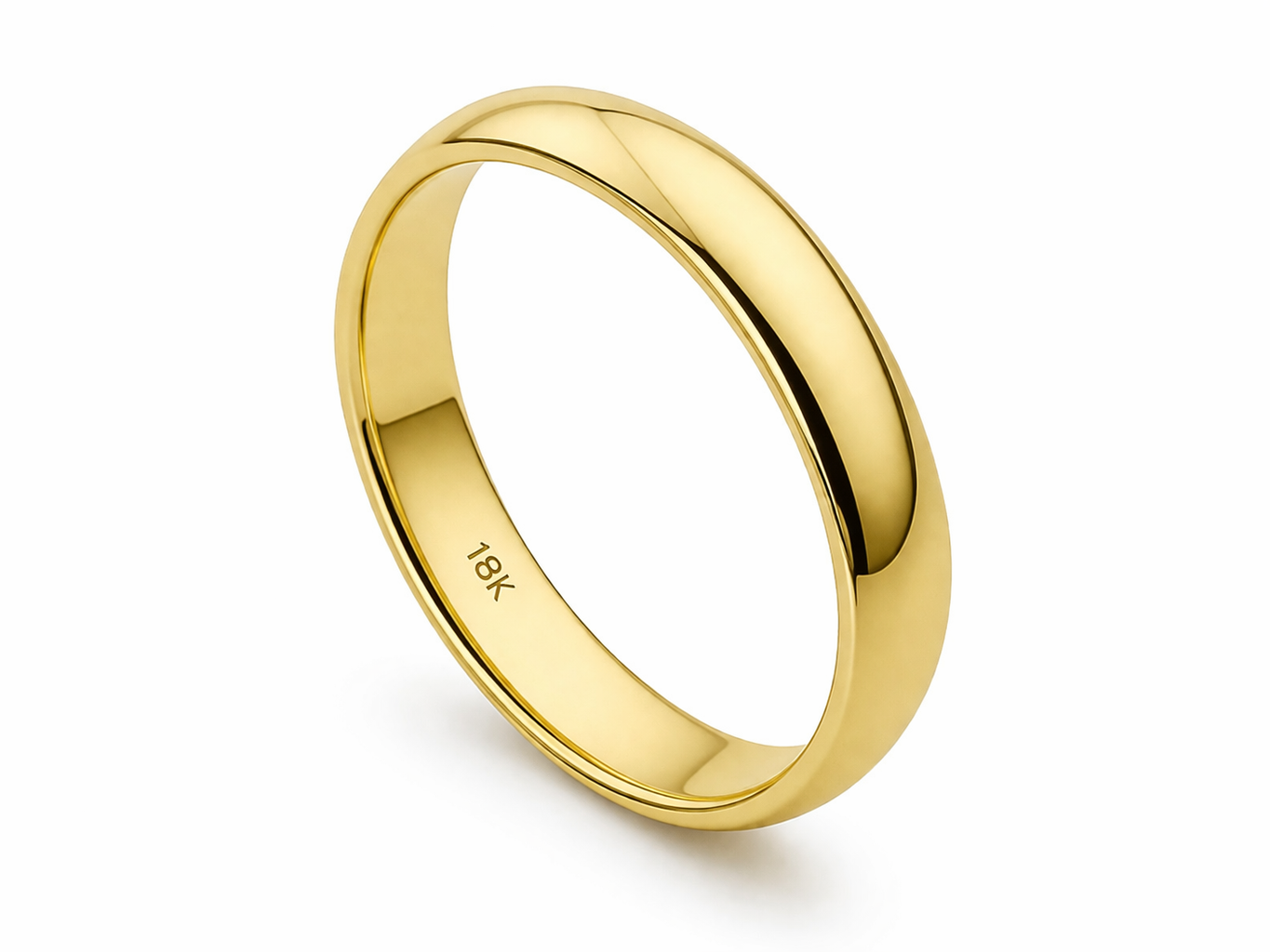 Gold Wedding Band - Classic Polished 3.5mm