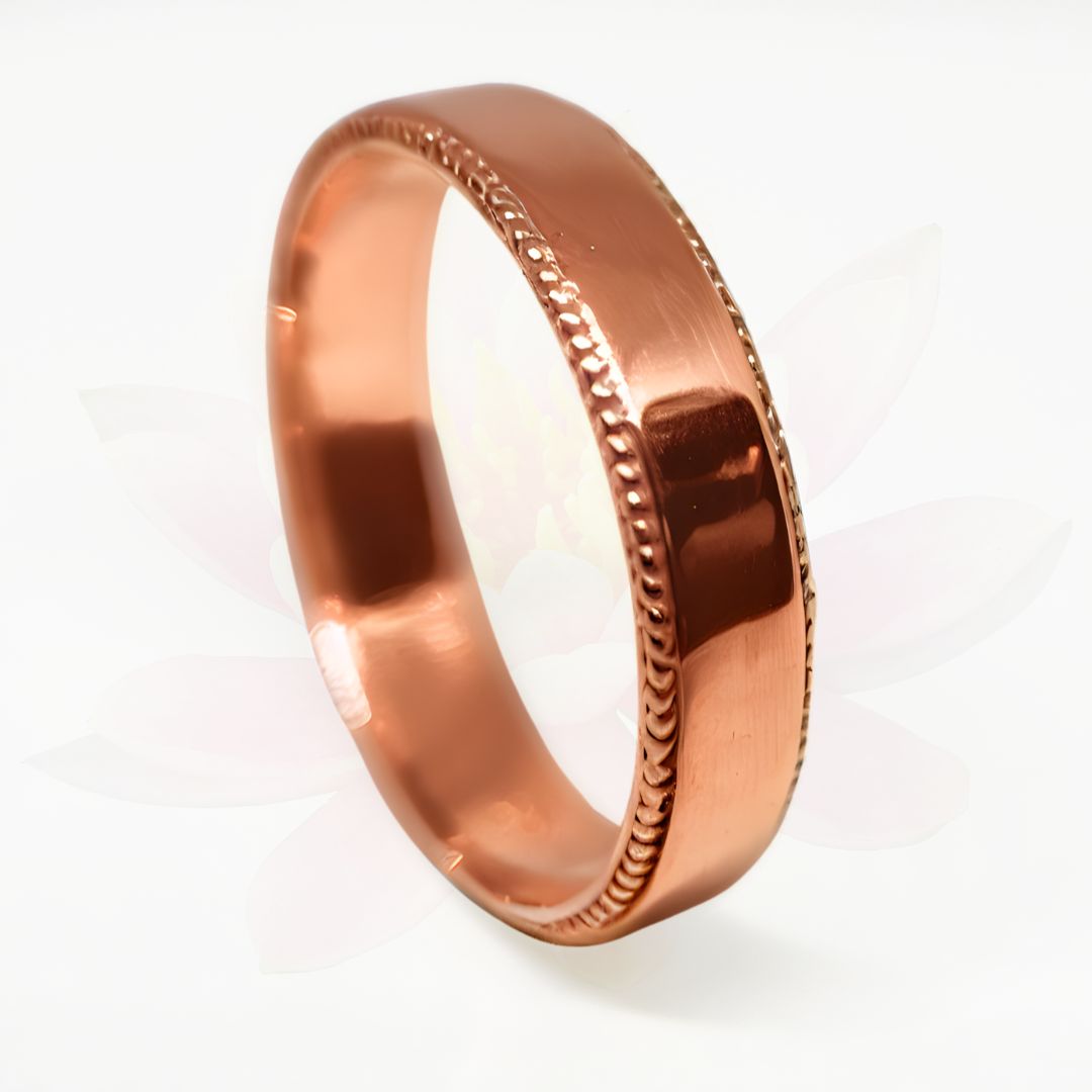 Delaneyan Wedding Band with Delicate Milgrain Detailing - 5mm