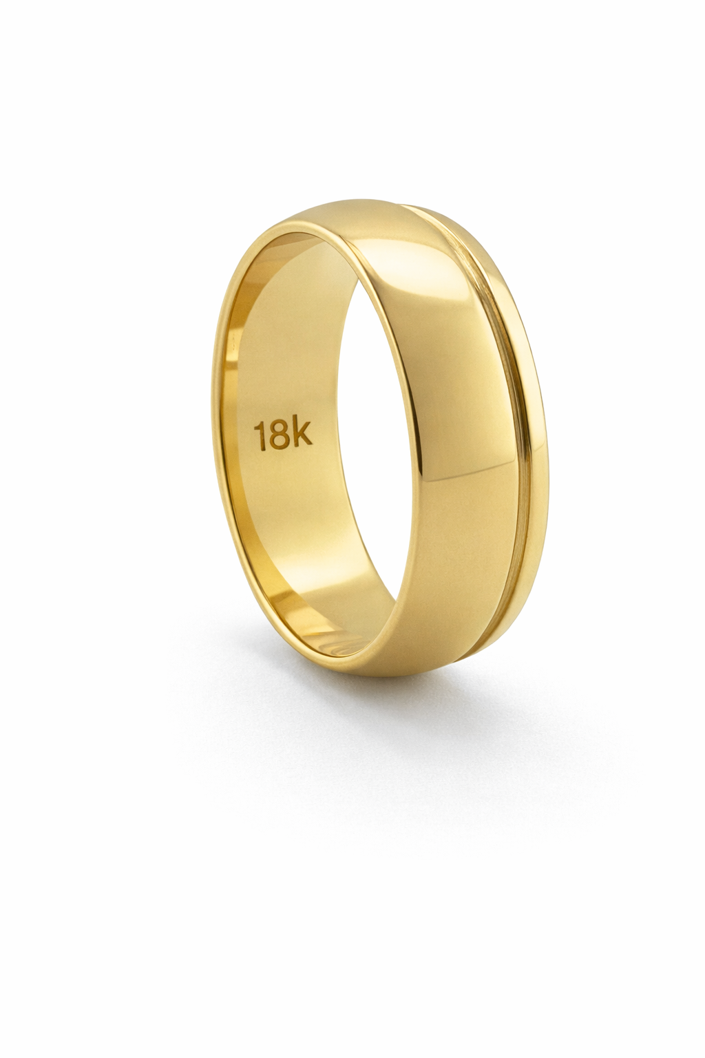 Gold Half Round Wedding Band – 7.5mm
