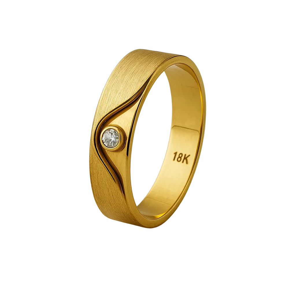 Evdokyia Wedding Band - Brushed and Polished - 6mm