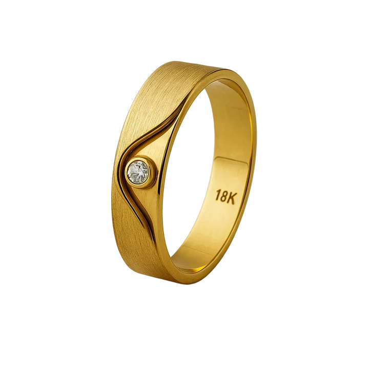 Evdokyia Wedding Band - Brushed and Polished - 6mm