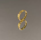 Avani Hammered Finish Gold Wedding Band 5.0mm