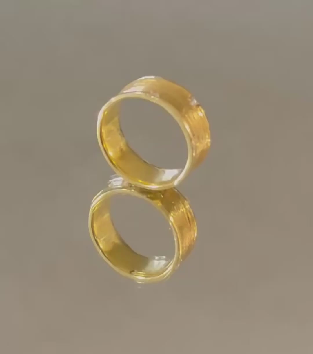 Abby Wedding Ring- Three Diamond Accent with Gold Thread Detailing - 7.5mm